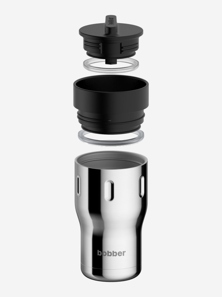 Термокружка вакуумная BOBBER Tumbler 350 мл, крышка 360, тепло до 6 часов, зеркальный