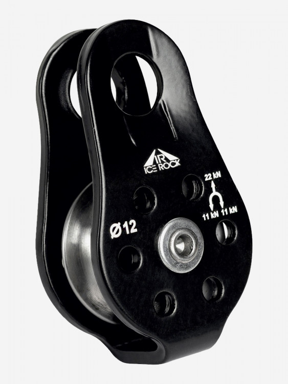 Блок - ролик с фиксированными щечками с подшипником, ролик нерж ICE ROCK