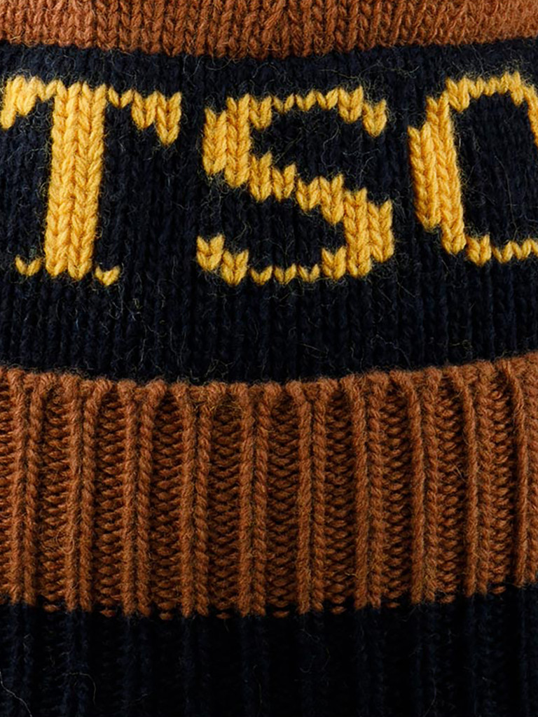 Шапка с помпоном STETSON 8599380 BEANIE POMPOM (синий)