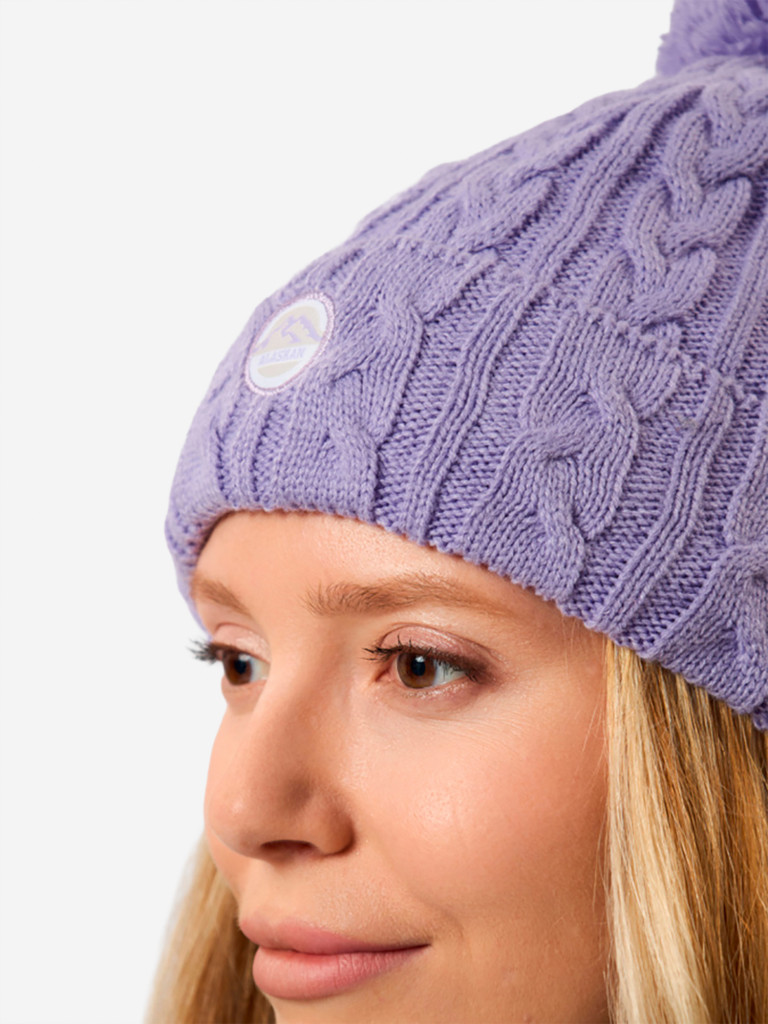 Шапка женская Alaskan Knitted сиреневый