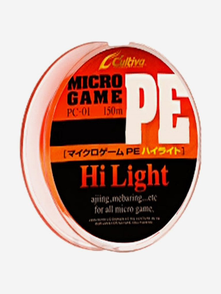 Шнур CULTIVA Micro Game X3 PE Orange 150м 0,115мм 3,6кг ,0,4