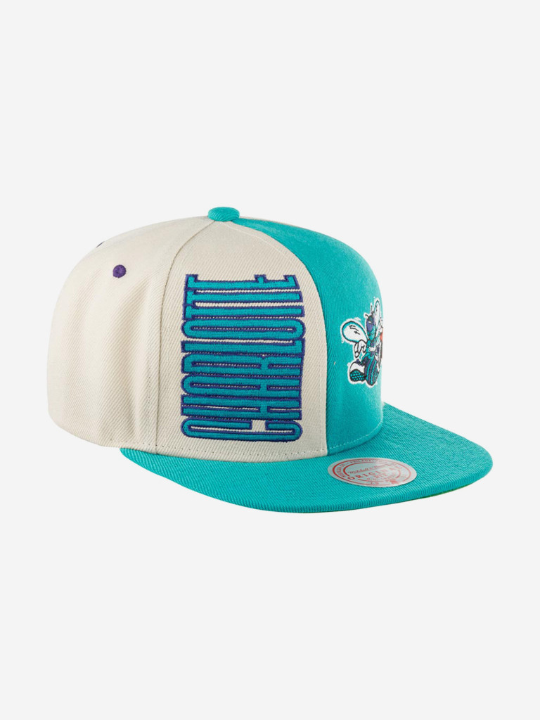 Бейсболка с прямым козырьком MITCHELL NESS HHSS5154-CHOYYPPPOWTL Charlotte Hornets NBA