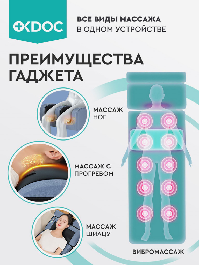 Матрас массажный OKDOC для всего тела велюр