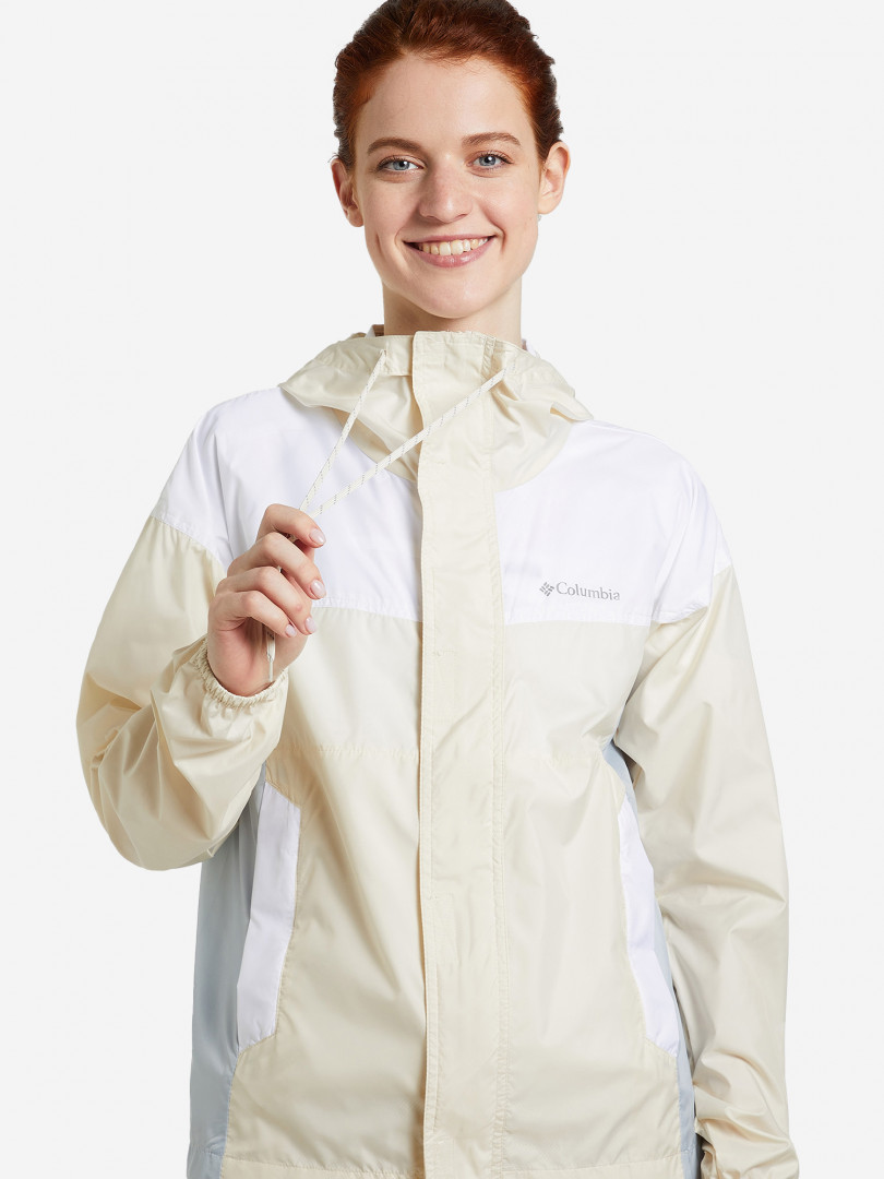 фото Ветровка женская columbia flash challenger windbreaker, бежевый