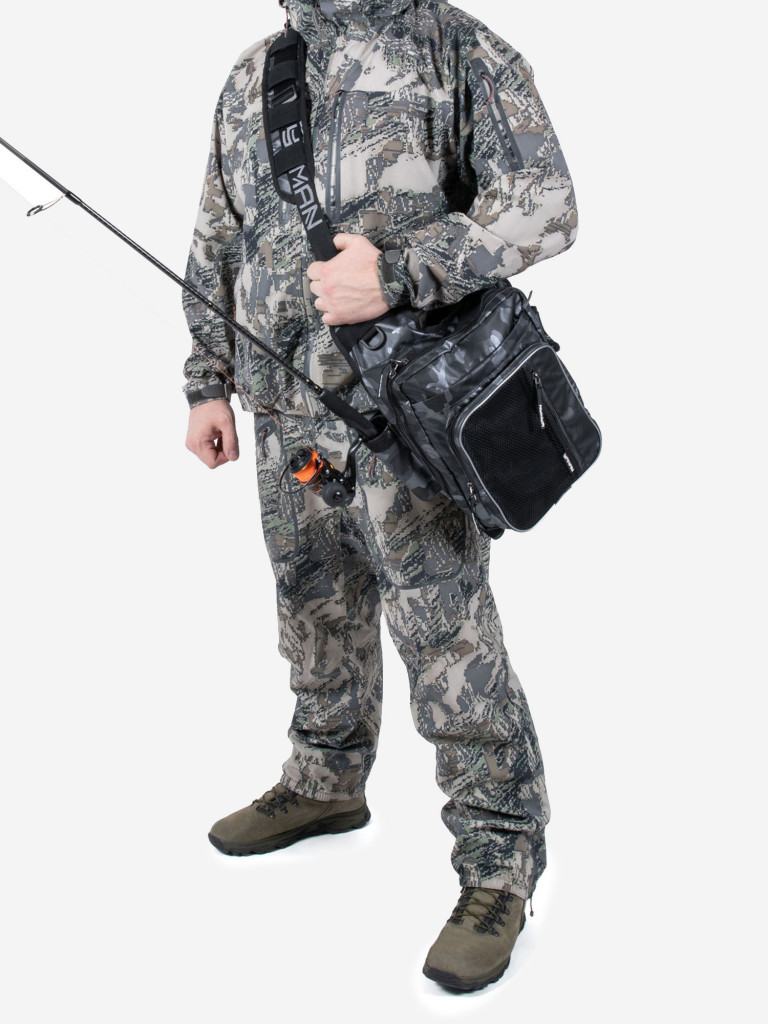 Сумка рыболовная Yaman Fishing Shoulder Bag, 40х43х10 см, цвет серый камуфляж.