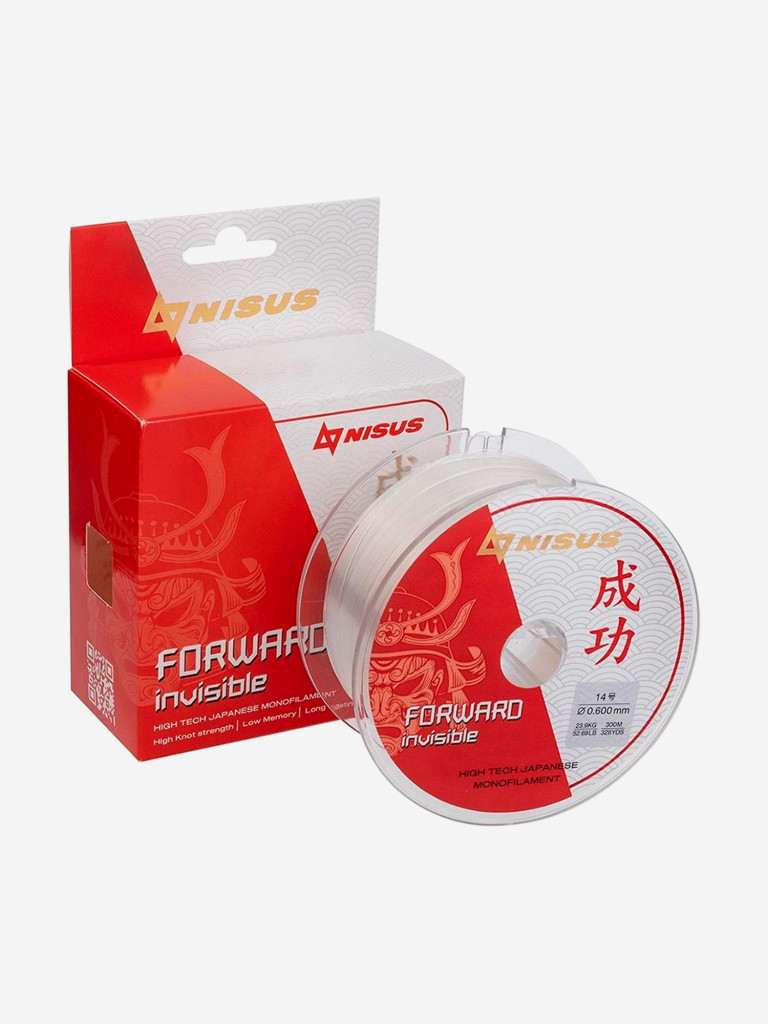 Леска для рыбалки Nisus FORWARD Invisible Nylon Transparent 0,60mm, 6 штук по 300м (N-FI-060-300)
