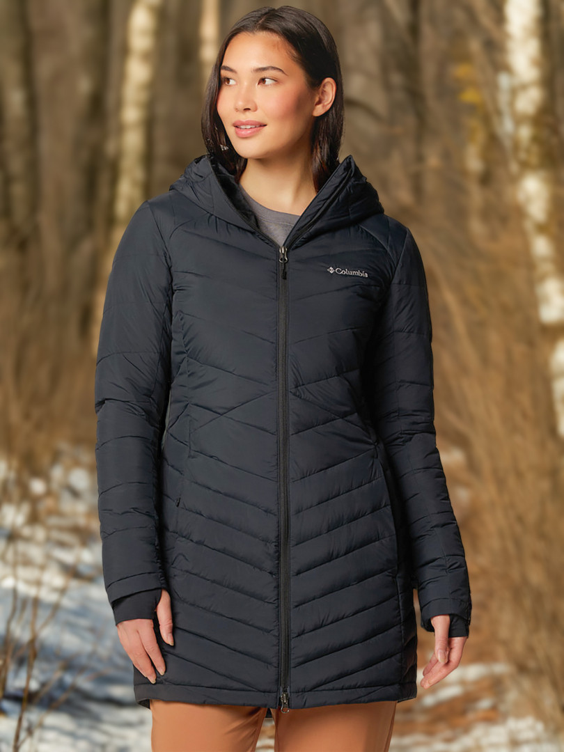 фото Куртка утепленная женская columbia joy peak ii mid jacket, черный