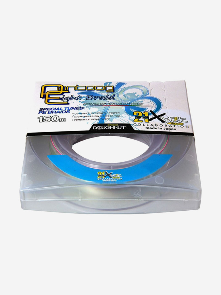 Плетеный шнур для рыбалки Pontoon21 Eight Braid 0,148 мм (разноцветный), размотка(м) 150, разрывная нагрузка(кг) 6,3, нитей 8