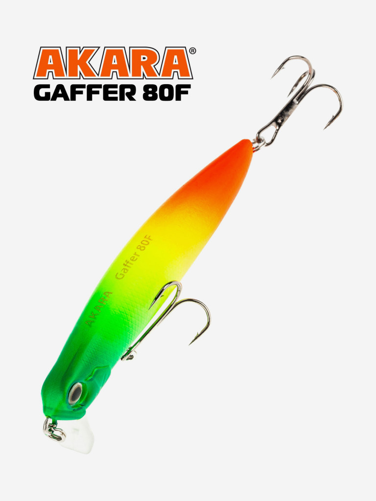 Воблер Akara Gaffer 80F 8 гр. минноу, плавающий, твичинговый, на щуку A113