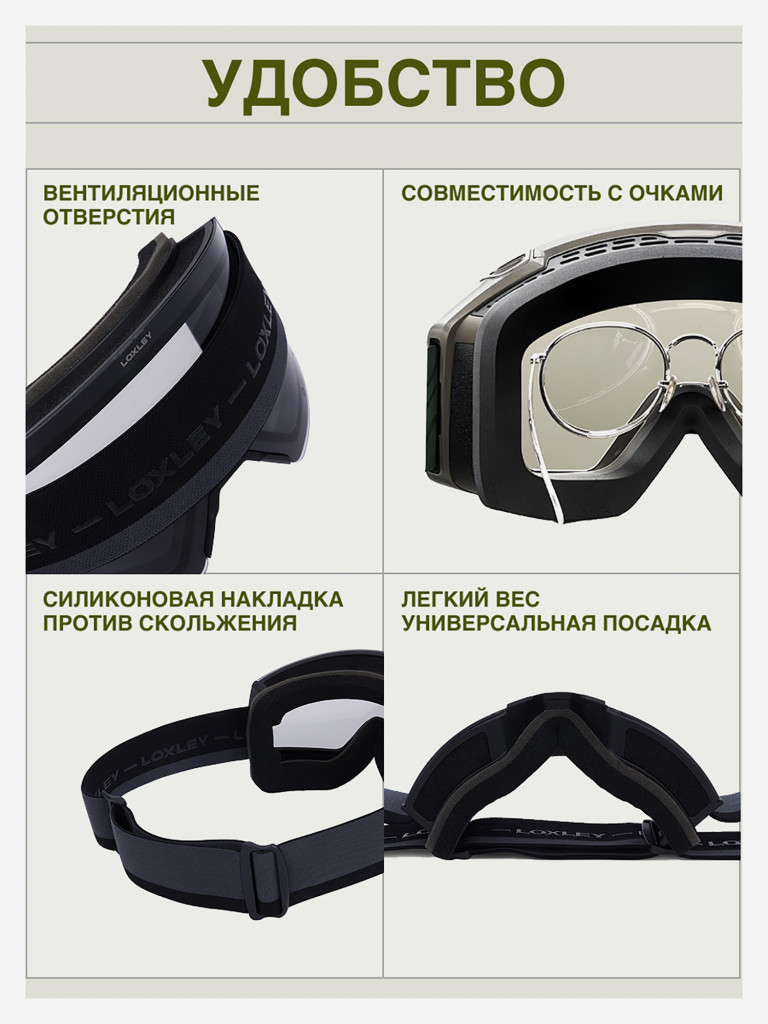 Маска сноубордическая - горнолыжная LOXLEY - LIGHT