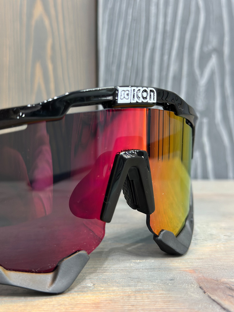 Очки спортивные Scicon AeroShade XL оправа Black Gloss линза SCNPP Multimirror Red