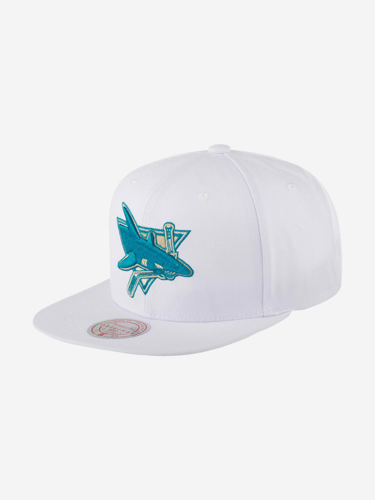Бейсболка с прямым козырьком MITCHELL NESS HHSS5744-SJSYYPPPWHIT San Jose Sharks NHL (белый)