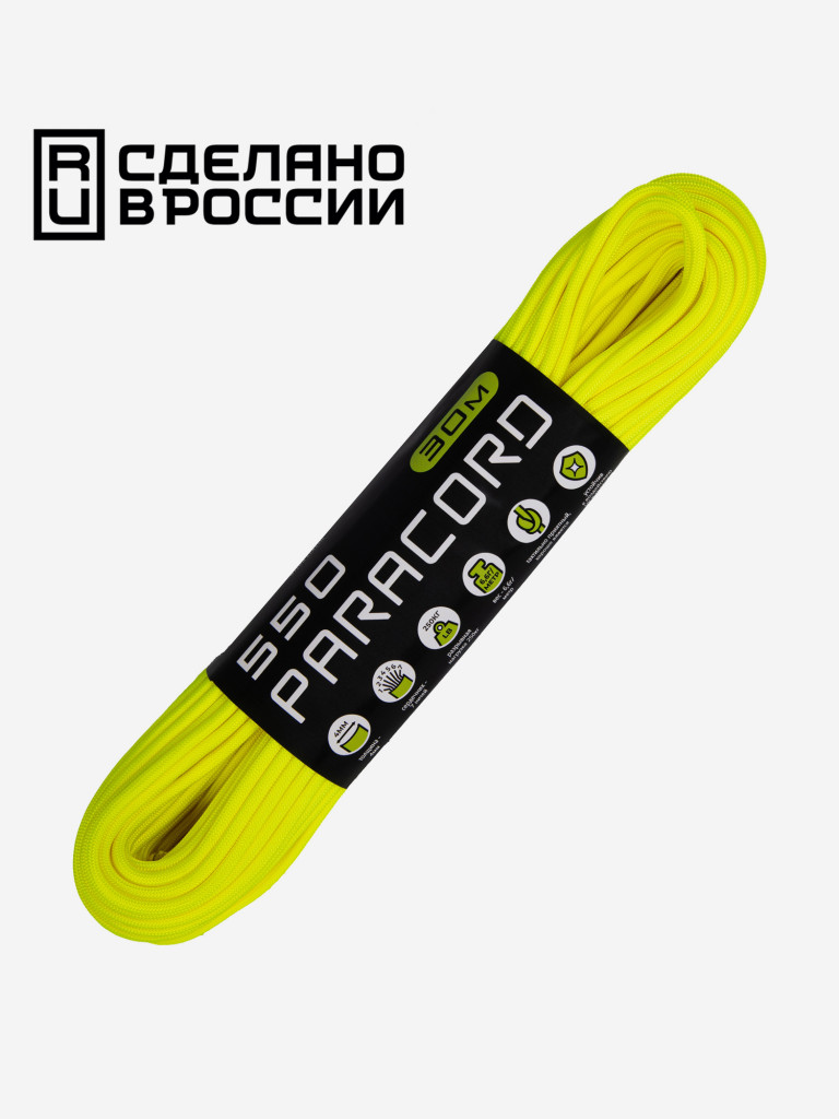 Паракорд 550 CORD nylon 30м RUS (neon yellow)