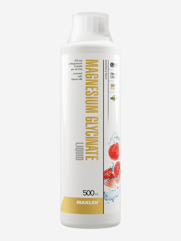 Магний глицинат жидкий Maxler Magnesium Glycinate Liquid, 500 мл - Клубника