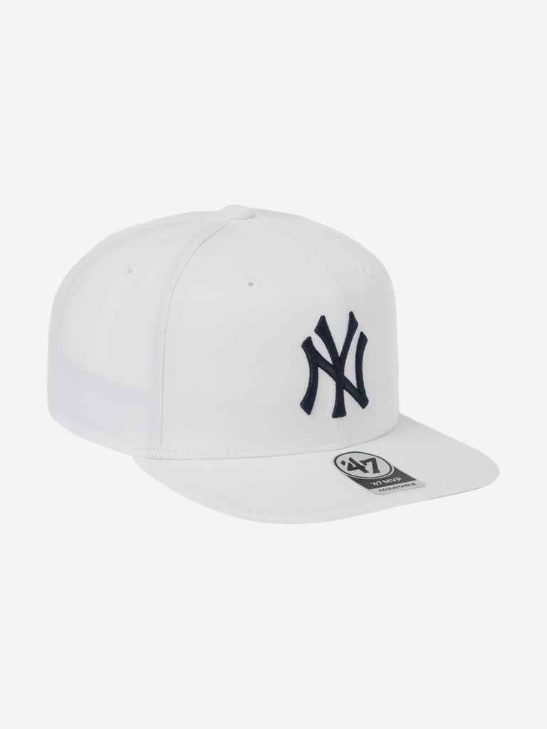 Бейсболка с прямым козырьком 47 BRAND B-NSHOT17WBP-WHT New York Yankees MLB (белый)