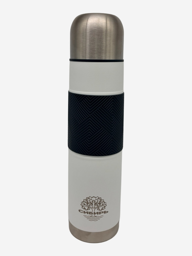 Термос для чая 1л СИБИРЬ с силиконовой вставкой
