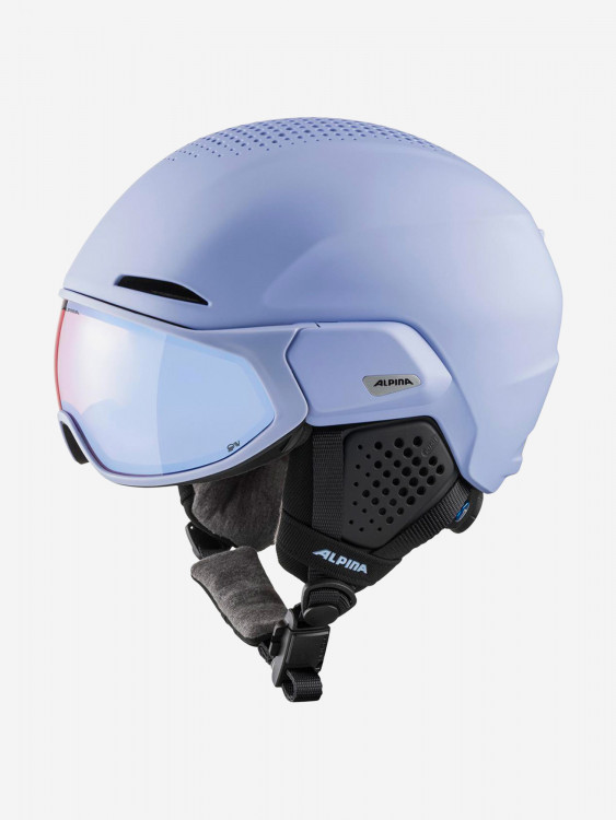 Горнолыжный шлем с визором Alpina Oro Qv Mips Lilac Matt