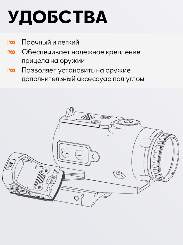 Кронштейн для прицела угловой Vector Optics Mount MAG для SCPSM-01
