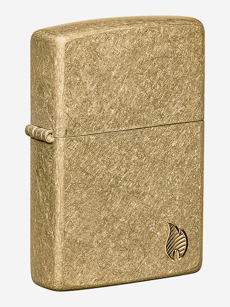 Зажигалка бензиновая ветроустойчивая Zippo Armor Flame Tumbled Brass
