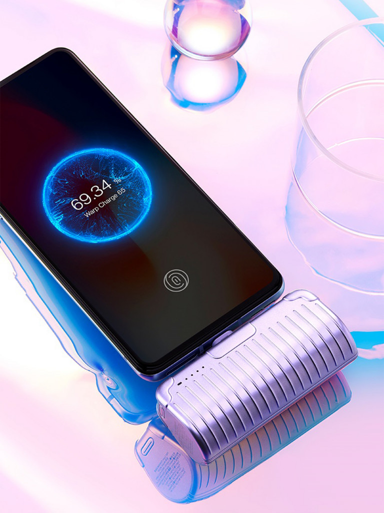 Внешний аккумулятор ROCK P86 Fast Charging Power Bank 4800mAh фиолетовый