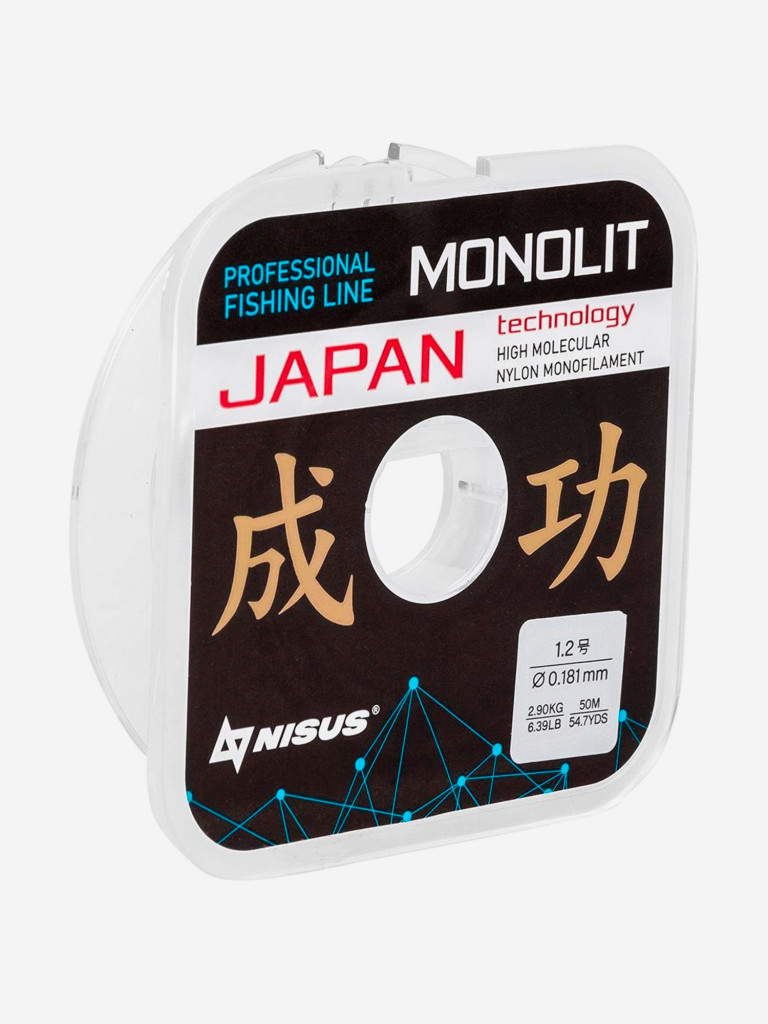 Леска для рыбалки Nisus MONOLIT Nylon 0,181мм, 50м, 2,9кг, прозрачный
