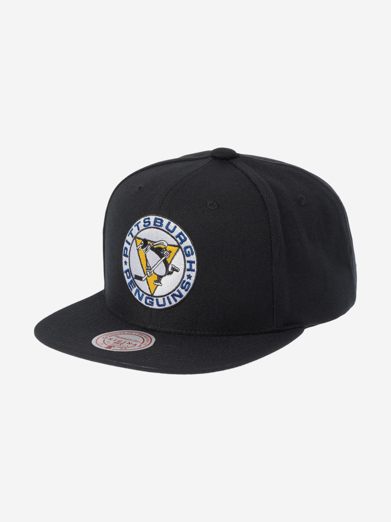 Бейсболка с прямым козырьком MITCHELL NESS HS8582-PPEBLCK Pittsburgh Penguins NHL