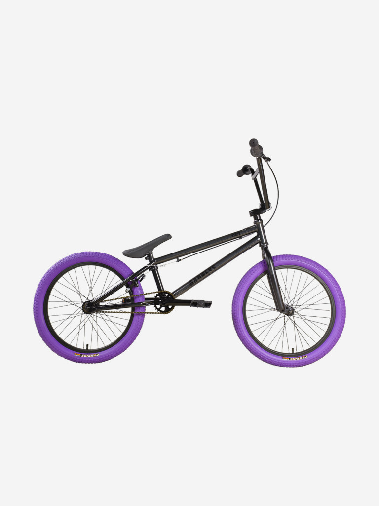 Велосипед подростковый Stark Madness BMX 4 серо-фиолетовый/черный/фиолетовый
