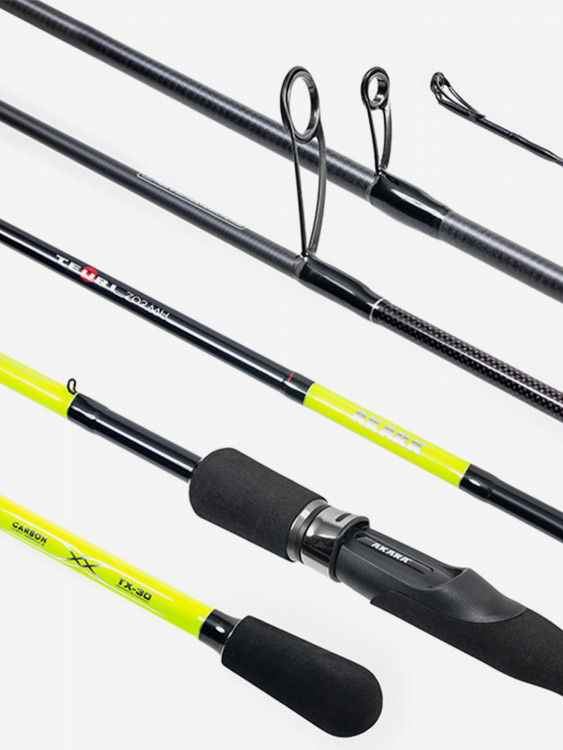 Спиннинг штекерный углеволоконный 2 колена Akara Teuri MHS702 TX-30 (14-35) 2,1 м