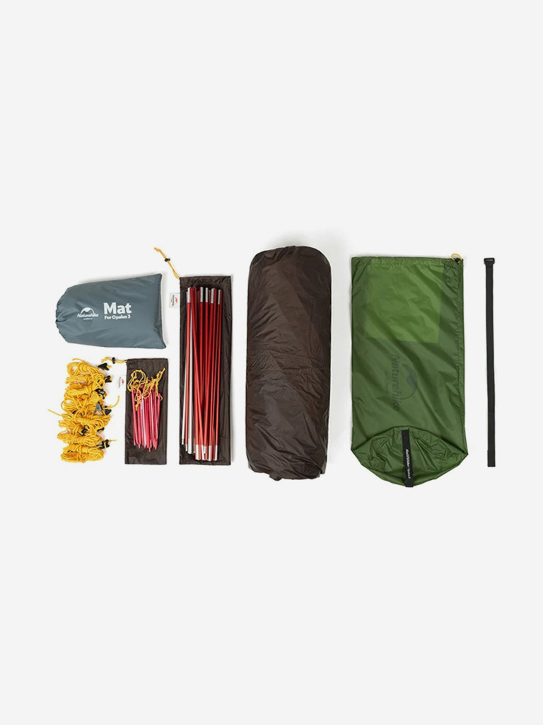 Палатка 3-местная Naturehike Opalus 3, нейлон 20 D, футпринт, зеленая