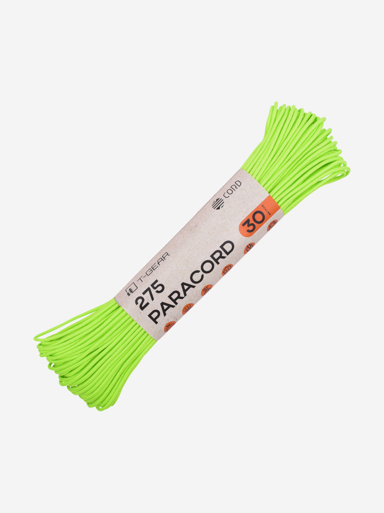 Паракорд 275 T-Gear x CORD nylon 30м (Neon Green)