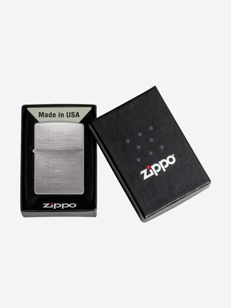 Зажигалка Zippo 28181 Classic Brushed Chrome, серебристая матовая