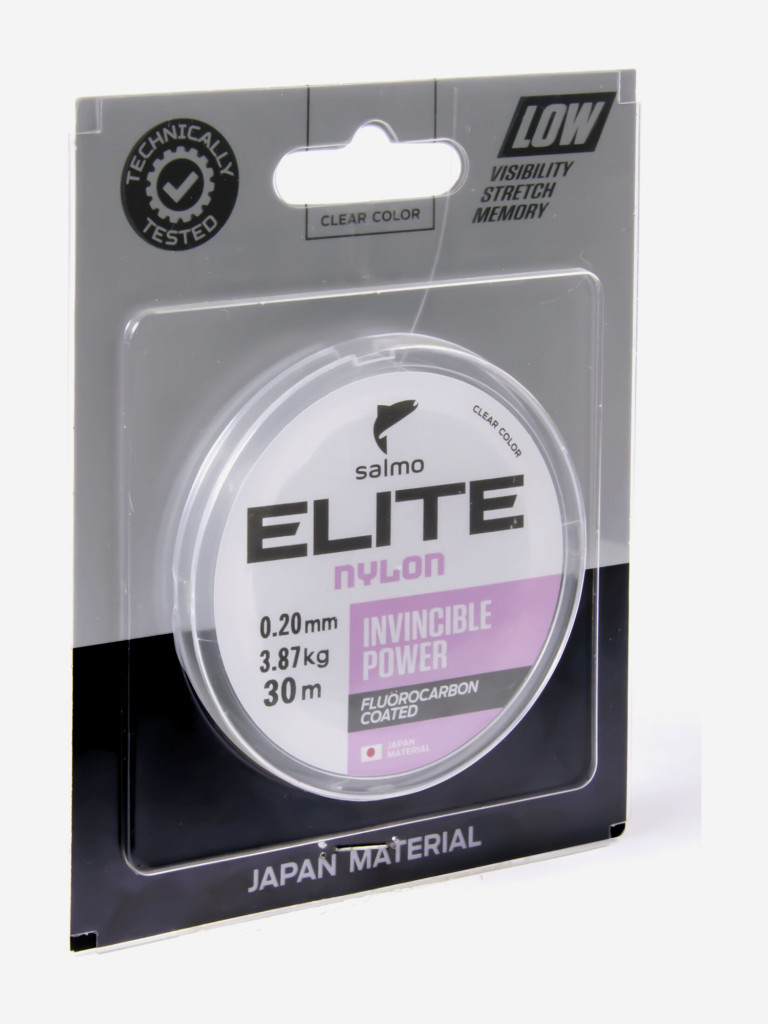 Леска флюорокарбон для летней рыбалки Salmo Elite FLUORO COATED NYLON длина 30 м, диаметр 0,20 мм