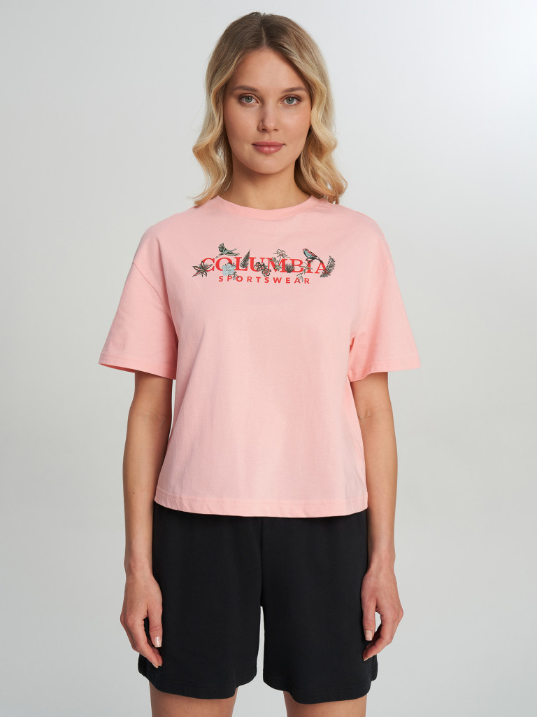 Футболка женская Columbia Rolling Bend Graphic Relaxed Crop SS