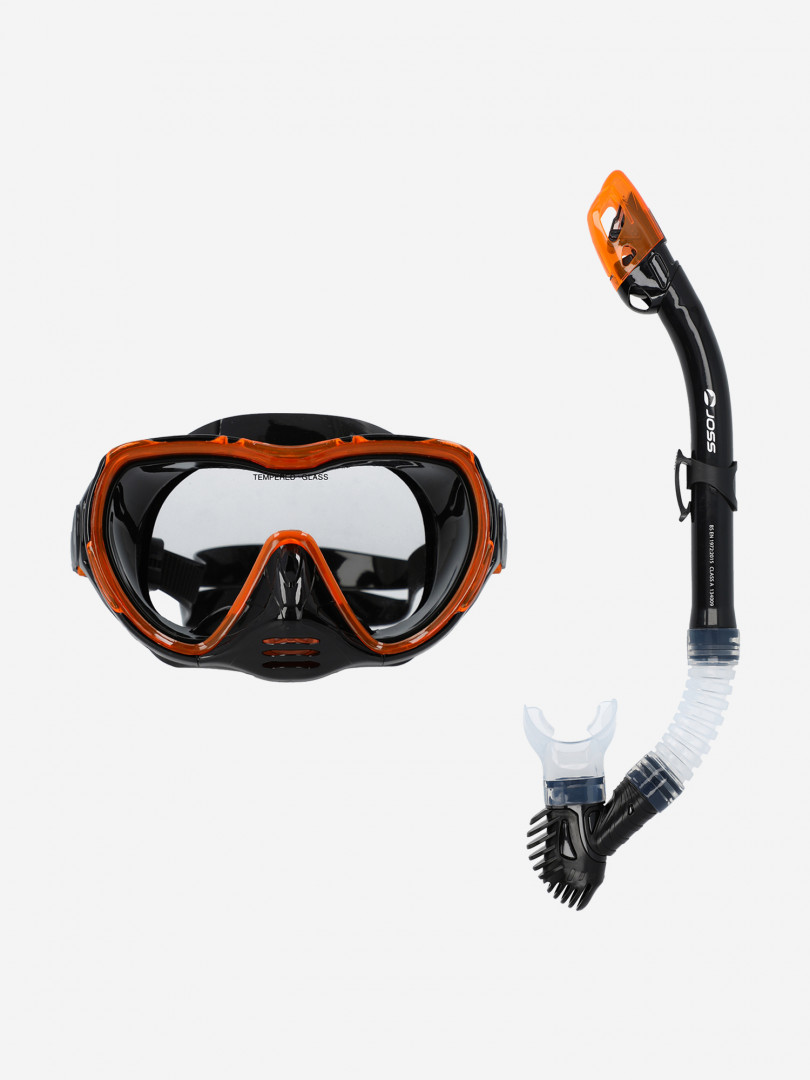 Набор для плавания Joss маска трубка Черный 3299₽