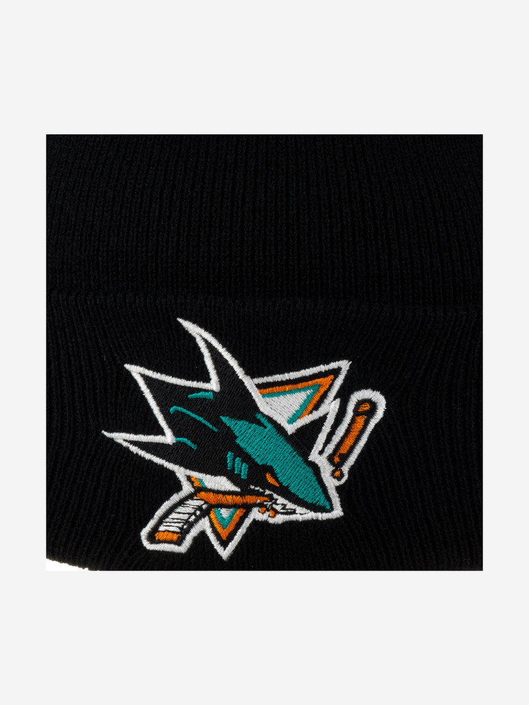 Шапка с отворотом MITCHELL NESS EU175-TEAMTALK-BLK San Jose Sharks NHL (черный)