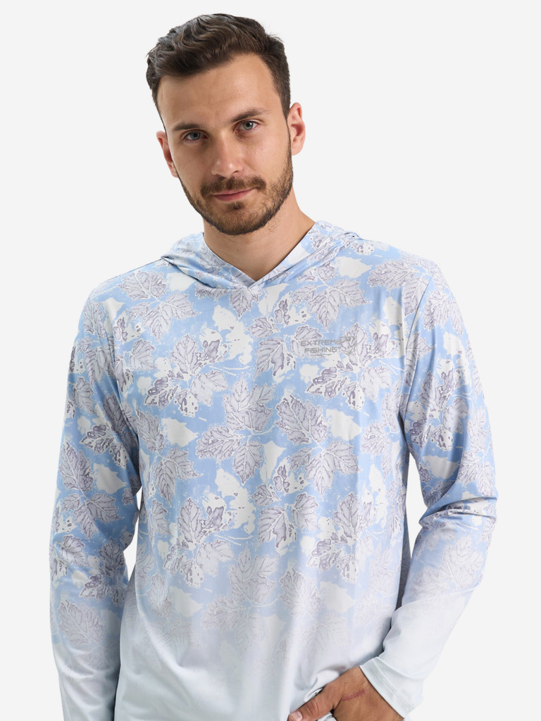 Лонгслив мужской Extreme Fishing ADD-G701H для рыбалки, с капюшоном, UPF50+ с защитой от насекомых