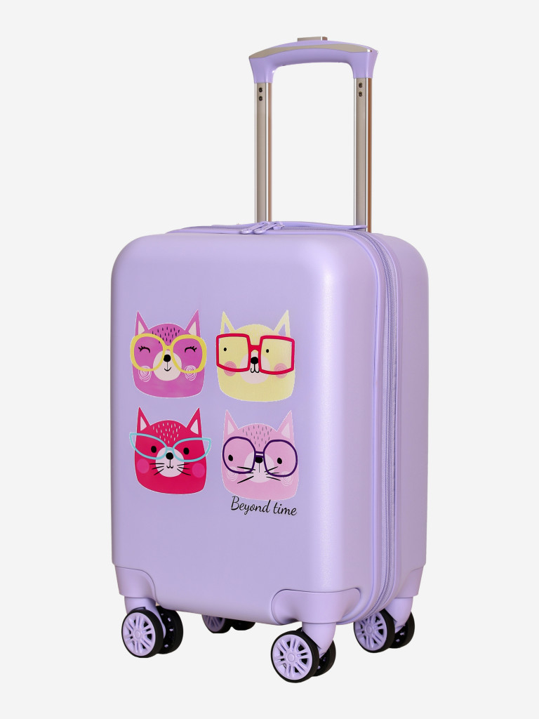 Чемодан детский BEYOND TIME R128 Котики сиреневый