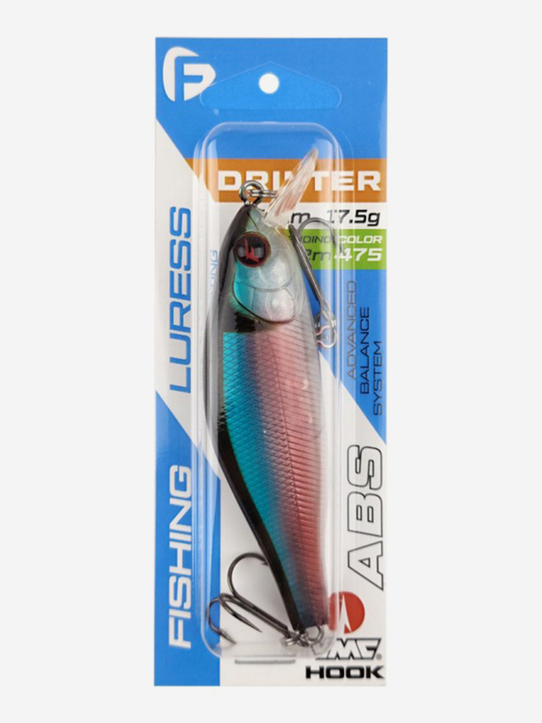 Воблер F-FISHING Drifter 90мм 17.5г 0.5-2.0м 475 Суспендр