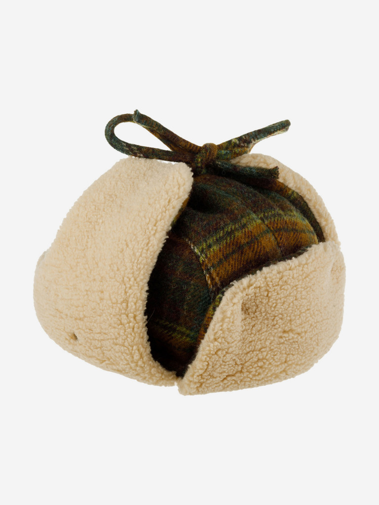 Шапка-ушанка STETSON 9290308 BOMBER CAP WOOL CHECK (коричневый)