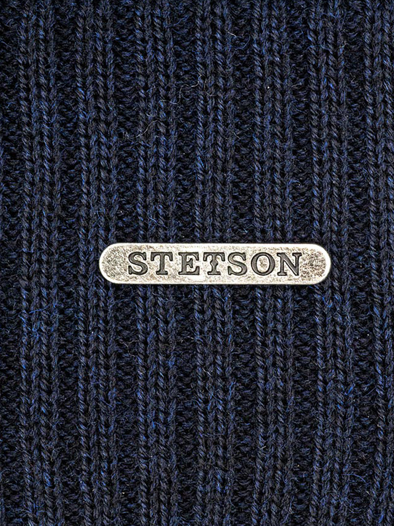 Шапка без отворота STETSON 8599338 OVERSIZED MERINO (синий)
