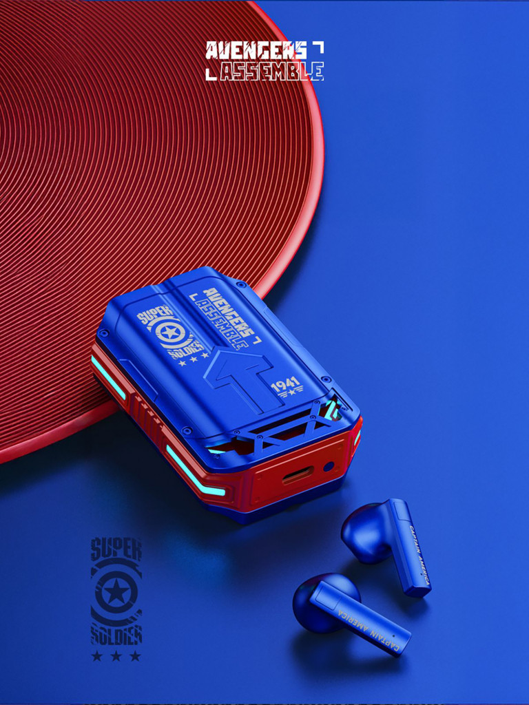 Беспроводные наушники TWS Marvel Капитан Америка