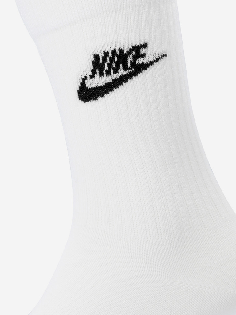 Nike Sportswear Everyday Essential Crew Носки 3 Пары Белая EU 34-38