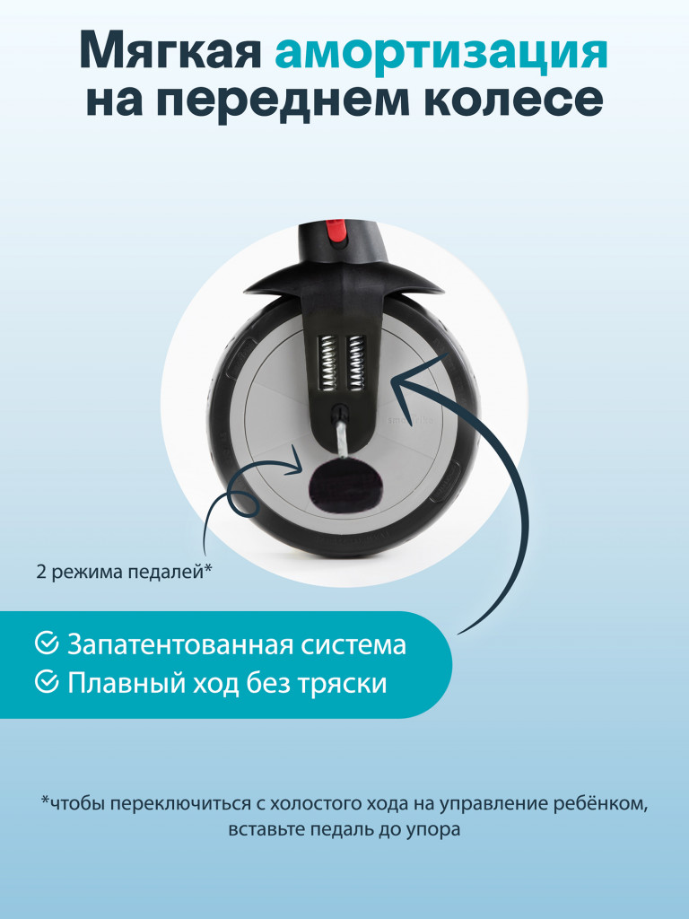 Велосипед детский трехколесный с ручкой SmarTrike STR7 Urban Black