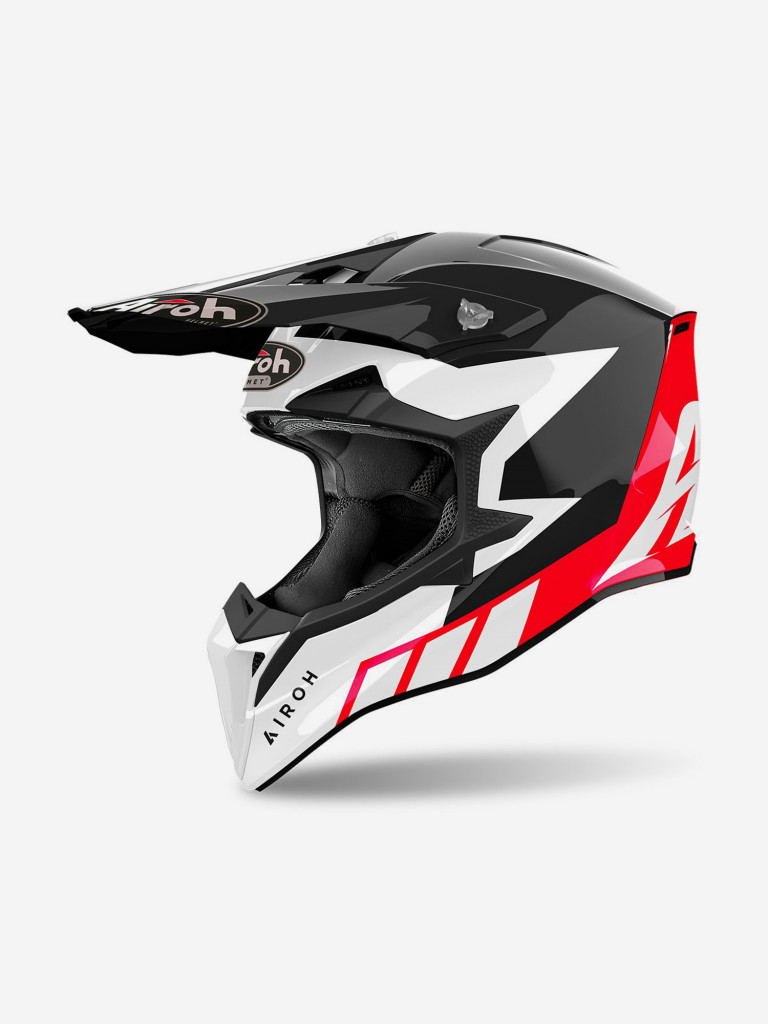 Мотошлем Кроссовый Airoh WRAAP RELOADED Red Glossy