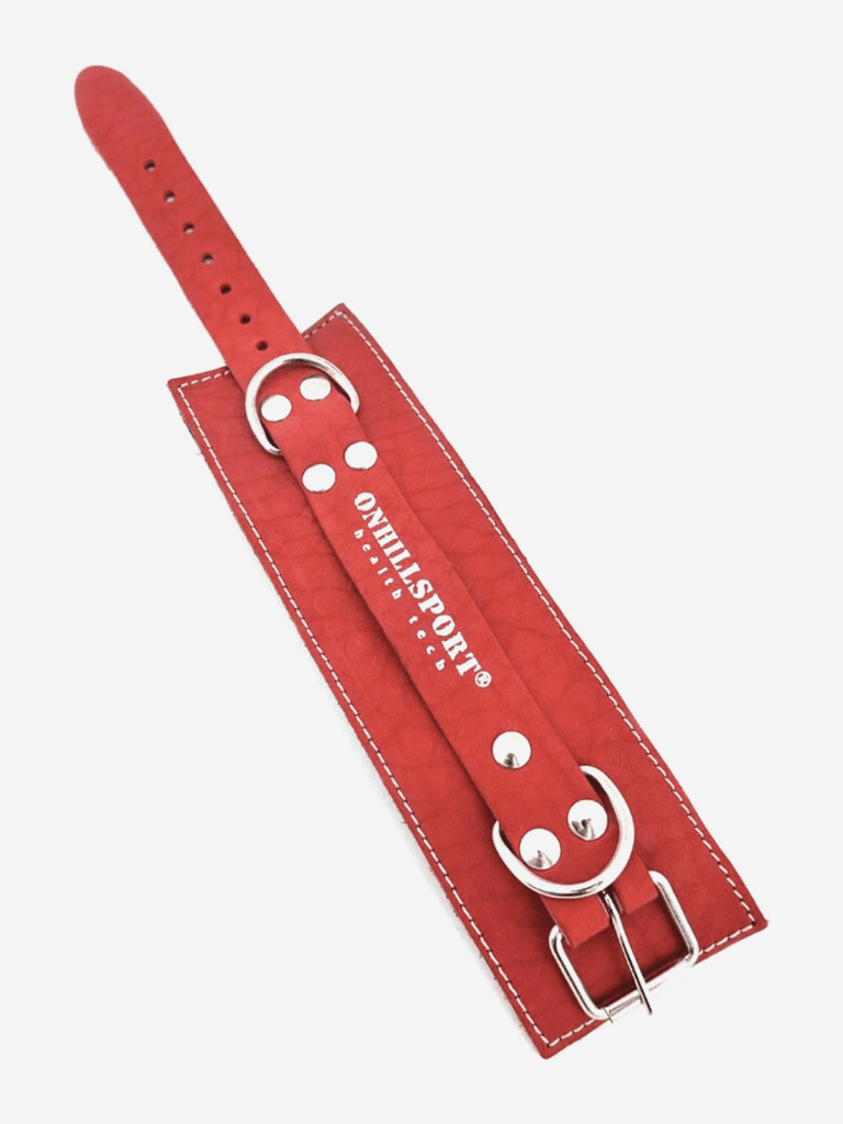 Манжета для тяги на тренажере WestSport FF10 кожаная Красная