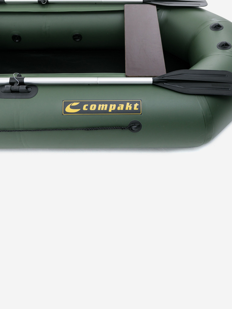 Лодка гребная под мотор Compakt 260, натяжное дно, зеленая