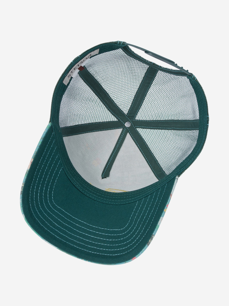 Бейсболка с сеточкой STETSON 7741126 TRUCKER CAP ALOHA PRINT (голубой)