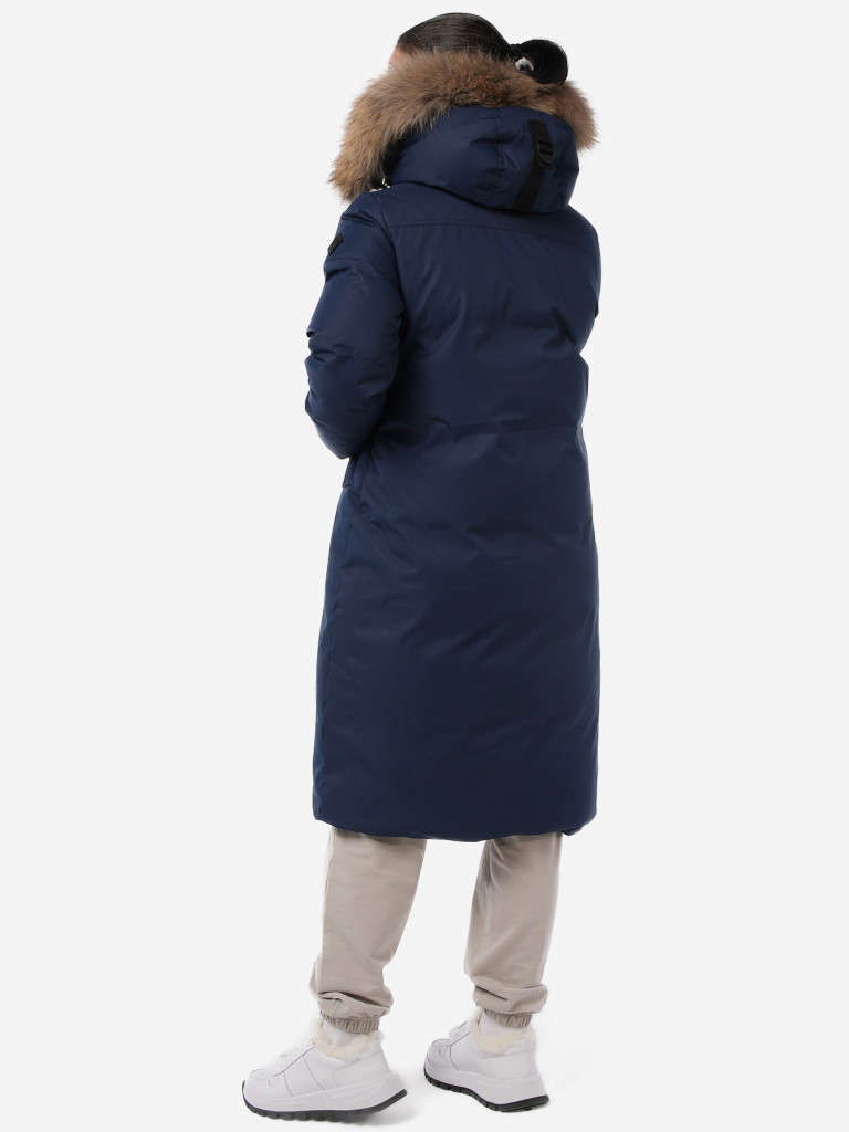 Пуховик женский удлиненный с мехом