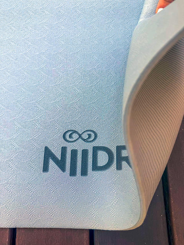 Коврик для йоги NiiDRA Basic сине-персиковый