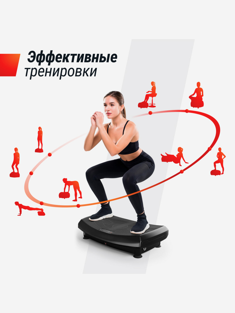 Виброплатформа UNIX Fit Boost 4D вибро тренажер для похудения и пресса, вертикальные колебания 1-15 Гц